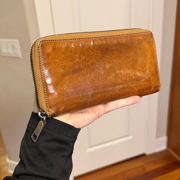 COACH 1941 WATER-BUFFALO LEATHER ACCORDIAN ZIP WALLET CLUTCH 2015 RUNWAY RARE! - Picture 6 of 17